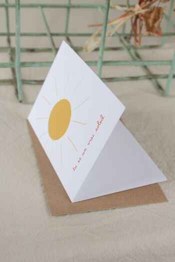 Carte postale à volet Tu es un vrai soleil !
