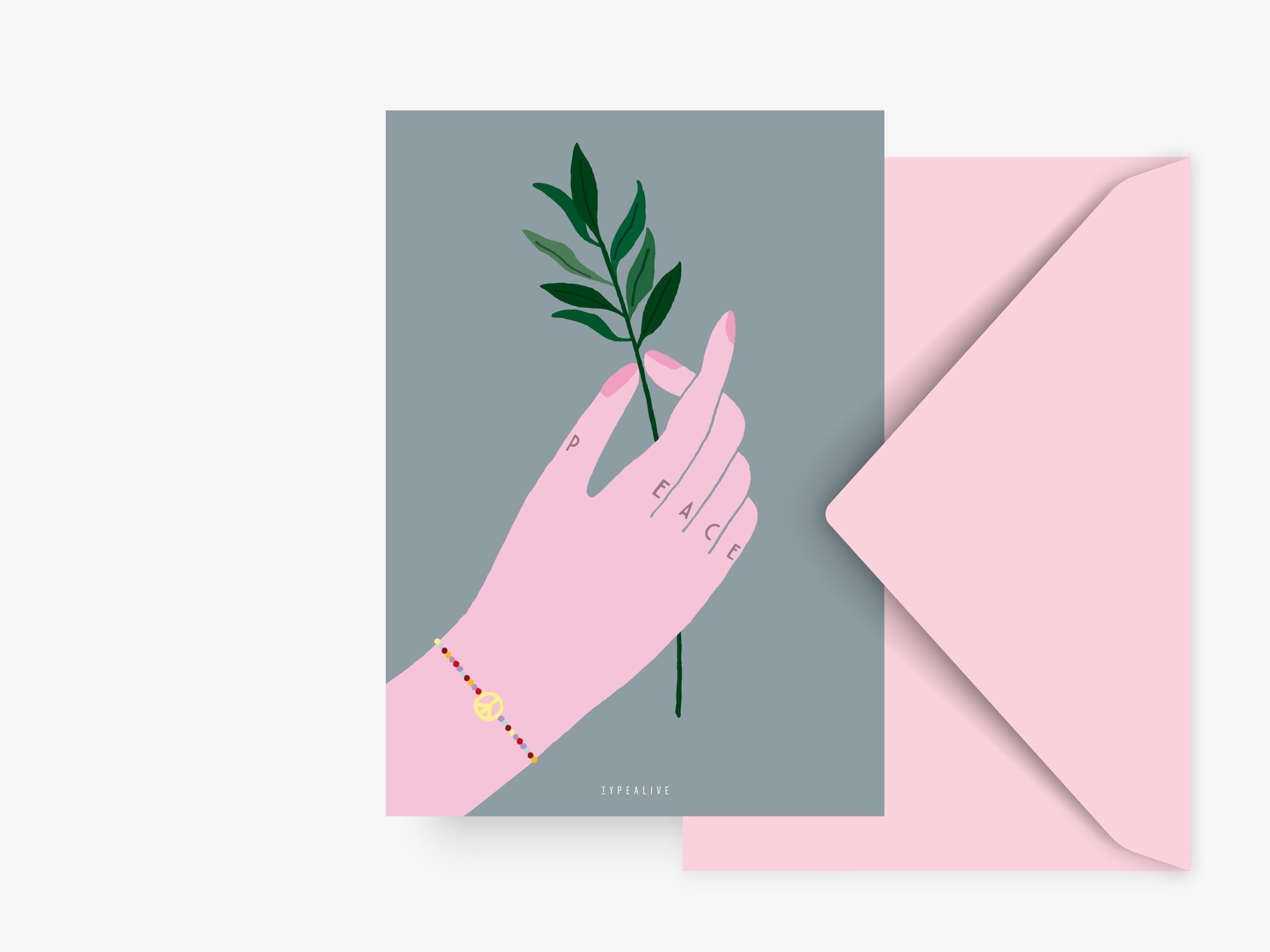 Postal / Mano De La Paz