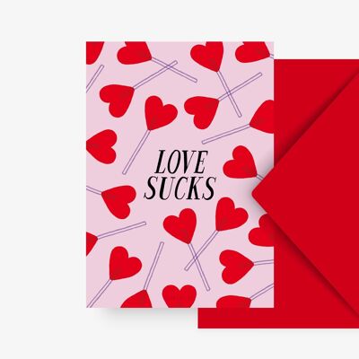 Postkarte / Love Sucks