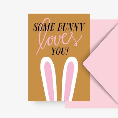 Carte postale / Un lapin t'aime