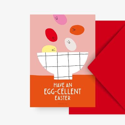 Cartolina / Pasqua all'uovo