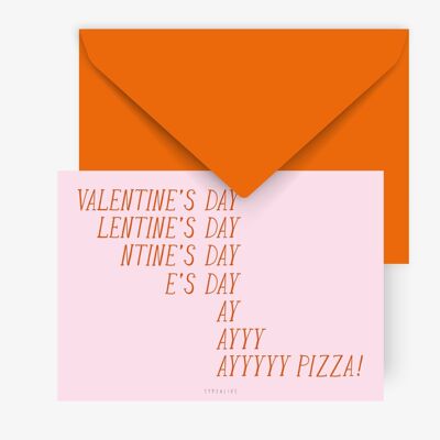 Postal / Pizza de San Valentín
