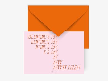 Carte postale / Pizza Saint Valentin 2
