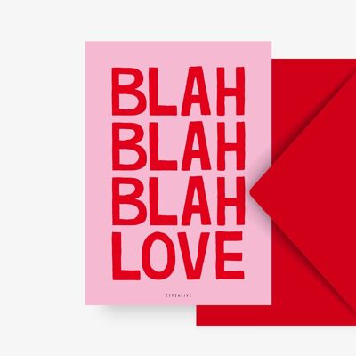 Postkarte / Blah Blah Love
