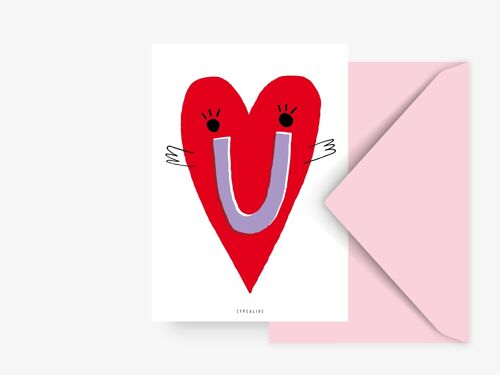 Postkarte / Valentine Hugs