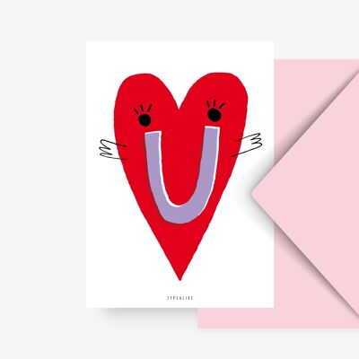 Carte postale / Câlins de la Saint-Valentin