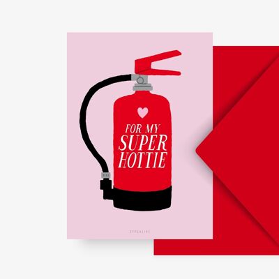 Postkarte / Super Hottie
