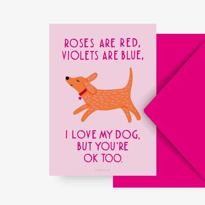 Cartolina / cane di San Valentino n. 1
