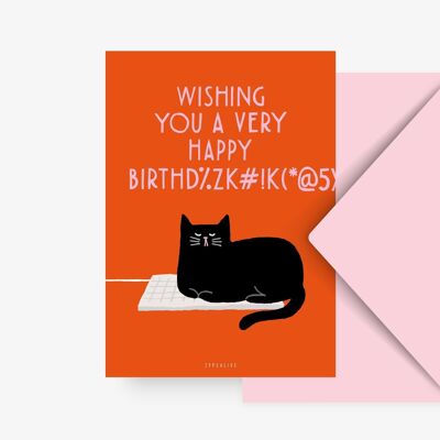 Carte postale / Anniversaire Chat No. 2