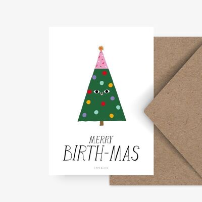 Postcard / Merry Birth-Mas