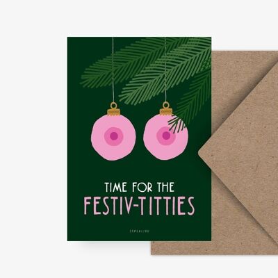 Postcard / Festive Titties