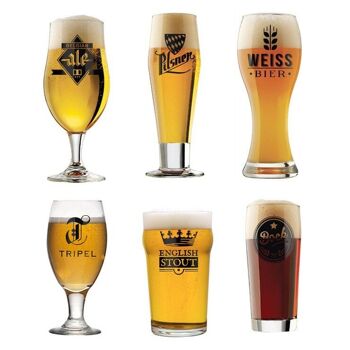 Set verres à bières-Verre à bière- Verres à bière-Bier der Welt, L'Hédoniste 3