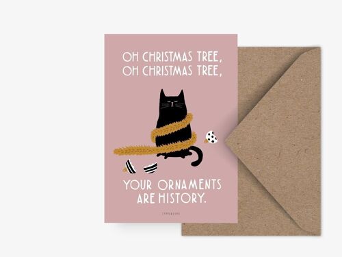 Postkarte / Christmas Cat No. 1