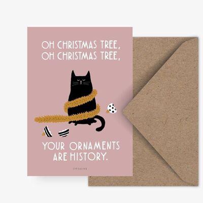 Postcard / Christmas Cat No. 1