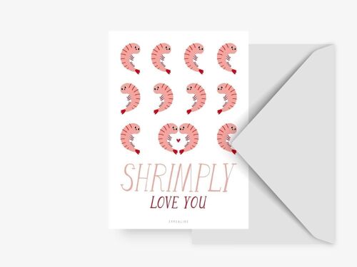 Postkarte / Shrimply Love