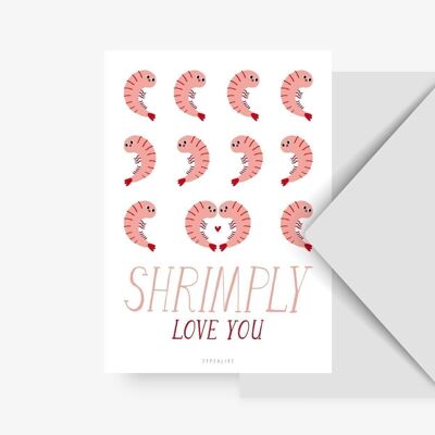 Postkarte / Shrimply Love