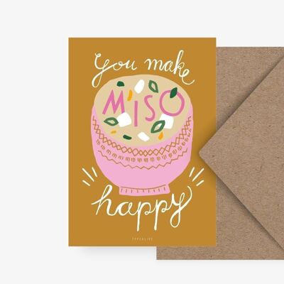 Postkarte / Miso Happy