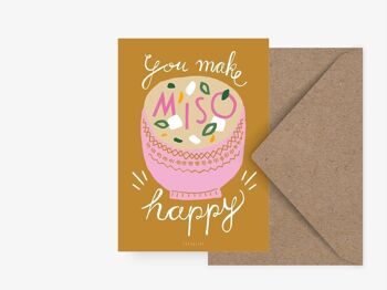 Carte postale / Miso Happy 1