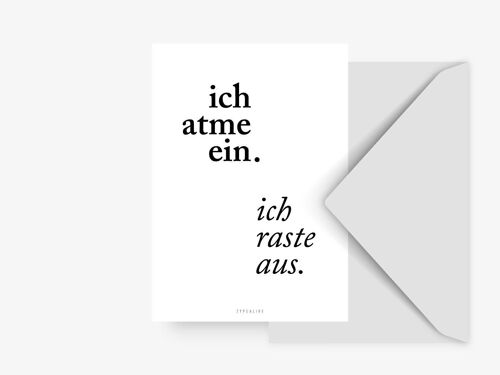 Postkarte / Ich Atme Ein