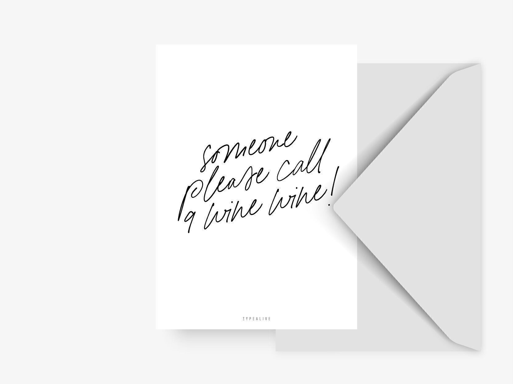 Postal / Llamada 9 Vino Vino