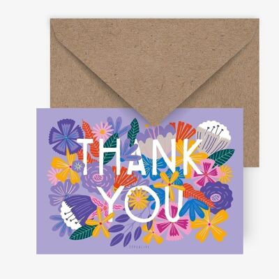 Carte postale / Remerciements fleuris