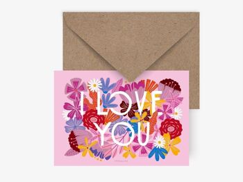 Carte postale / Amour fleuri 1