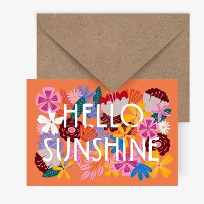 Carte postale / Bonjour fleuri