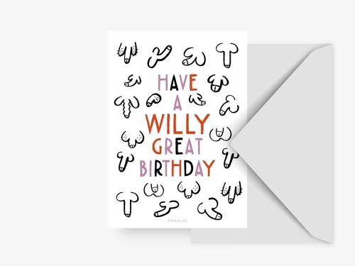 Postkarte / Willy Great Birthday