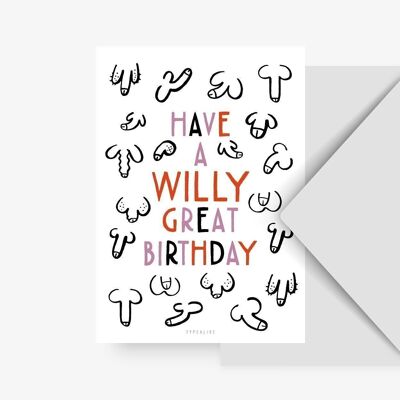Cartolina / Willy Grande compleanno