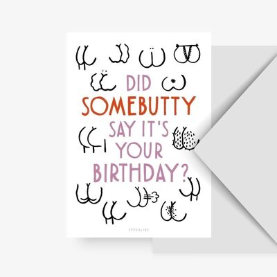 Postal / Cumpleaños Somebutty