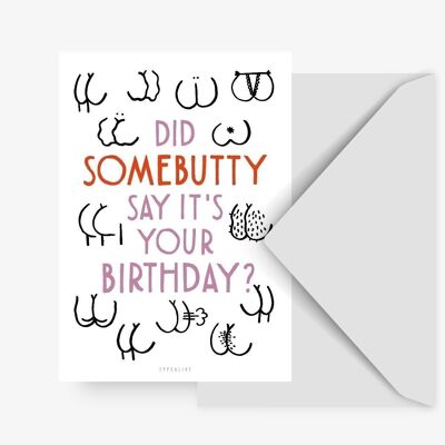 Postal / Cumpleaños Somebutty