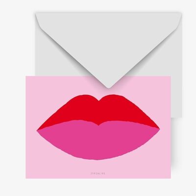 Postkarte / Lips