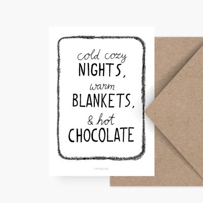 Carte Postale / Chocolat Chaud