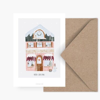 Postkarte / Winter Wonder Shops No. 3