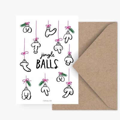 Postkarte / Jingle Balls