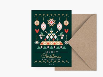 Carte postale / Noël géométrique no. 3 1