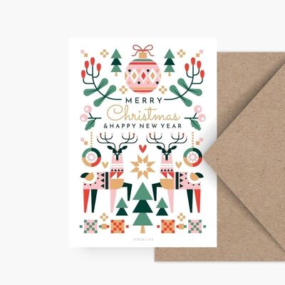 Postcard / Geometric Christmas no. 2