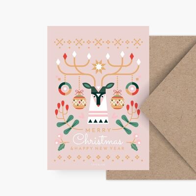 Cartolina / Natale geometrico n. 1