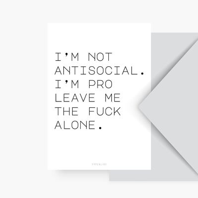 Postkarte / Antisocial