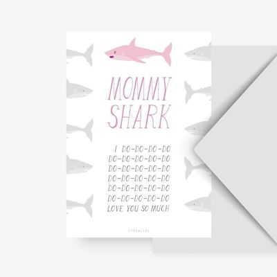 Carte postale / Maman requin