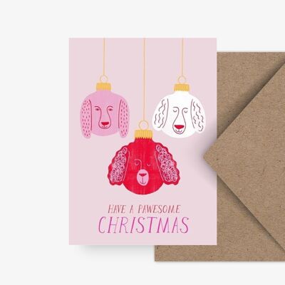 Postkarte / Pawsome Christmas