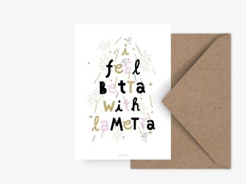 Carte postale / clinquant Betta 1