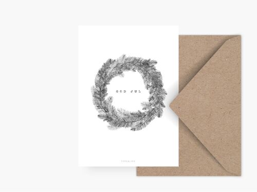 Postkarte / Christmas Wreath