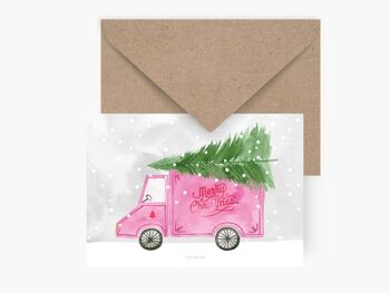 Carte postale / camion de Noël 1