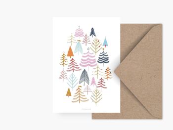 Carte postale / Forêt de Noël 1
