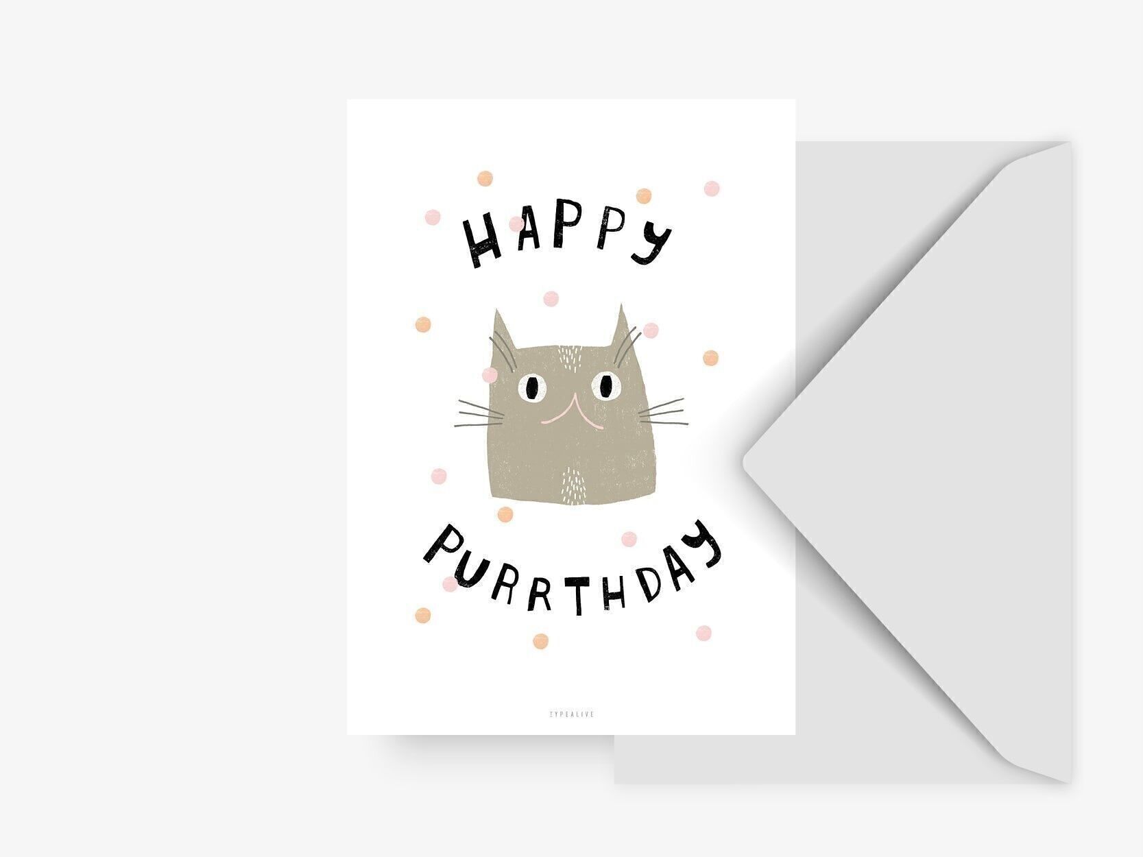 Postcard / Happy Purrthday