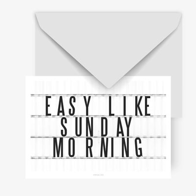 Cartolina / domenica mattina