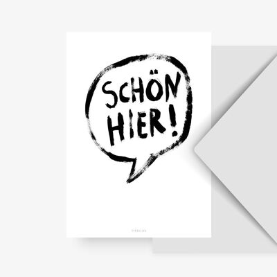 Postkarte / Schön Hier
