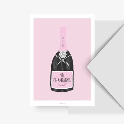 Carte postale / champagne