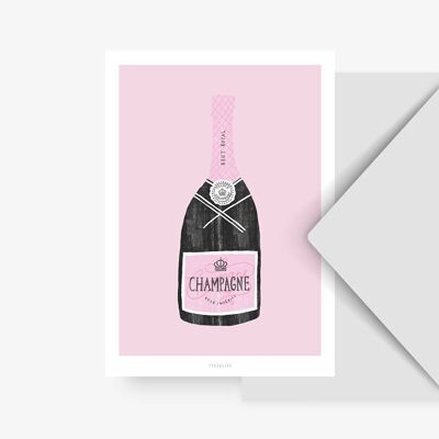 Postkarte / Champagne